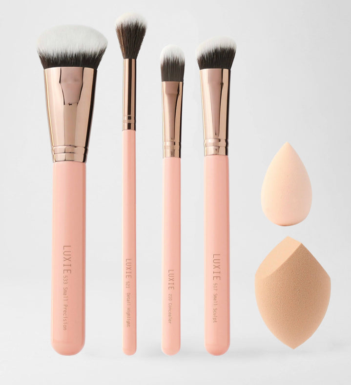 LUXIE Radiant Brush Set- Rose Gold Collection
